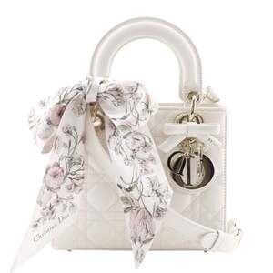 Christian Dior Lady Small Handbag, Cannage pattern, with separate Mitzah scar...